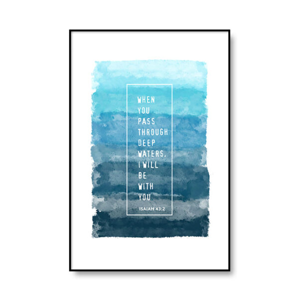 Bible Verses Christian God Wall Art Nordic Canvas Painting - Image 4