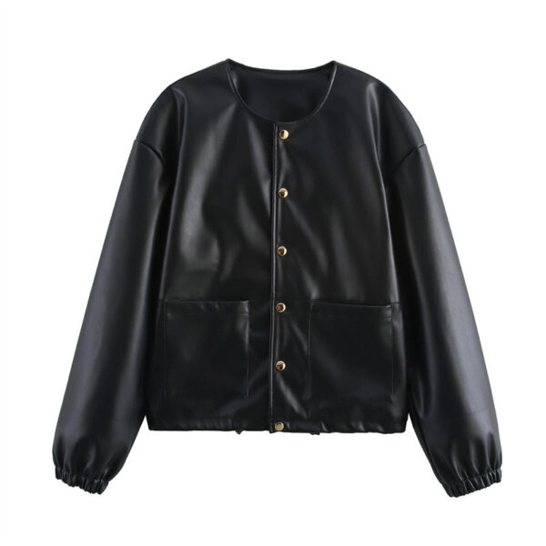 Round Neck Short Jacket - Image 4