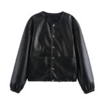 Round Neck Short Jacket